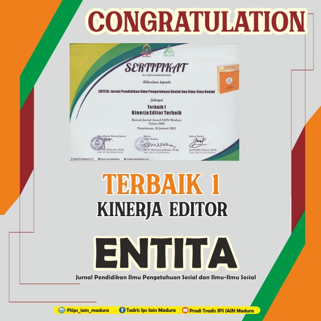 SELAMAT, ENTITA DAPAT AWARD KINERJA EDITOR TERBAIK