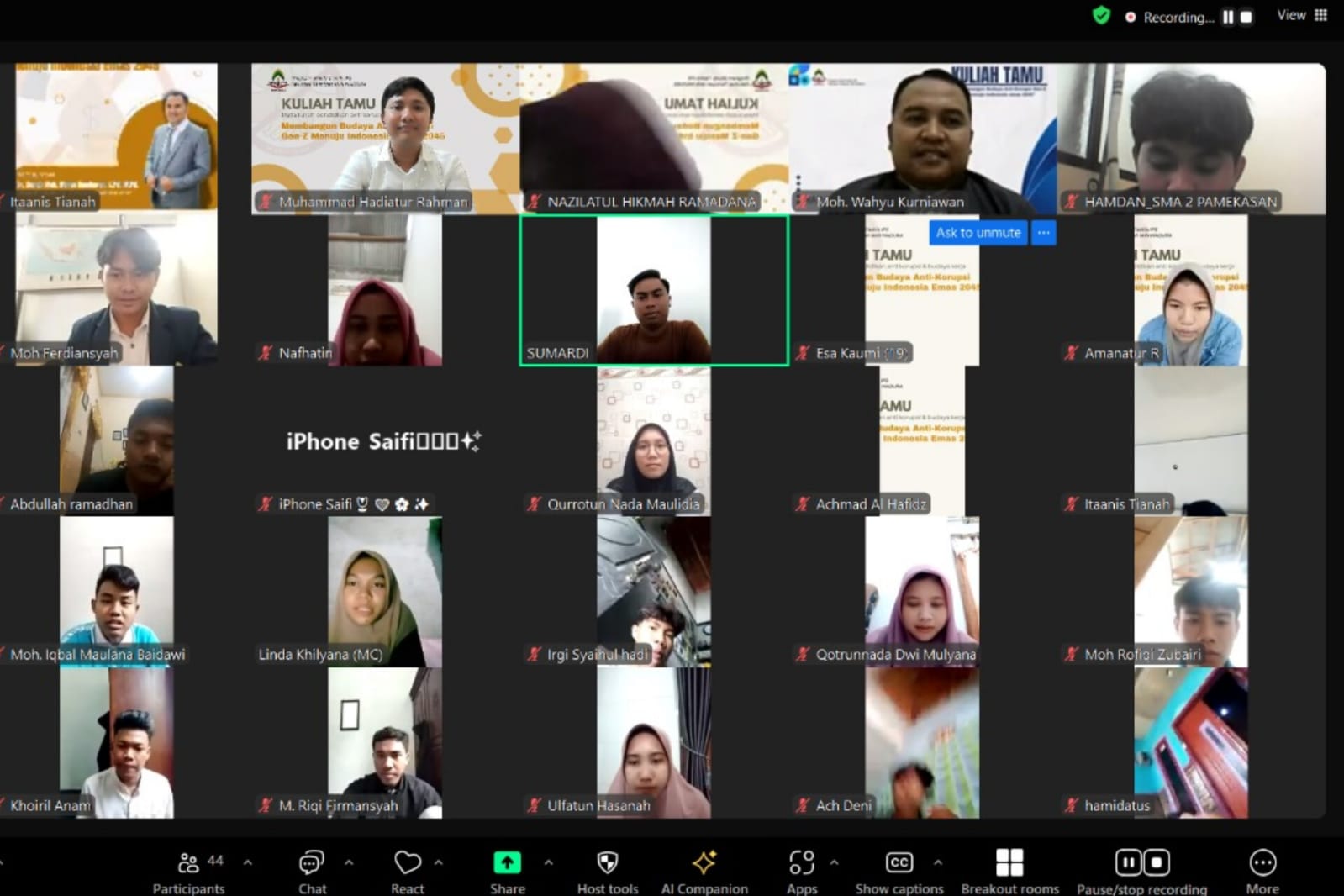 Mahasiswa Tadris IPS Adakan Kuliah Tamu Bertema Anti-Korupsi